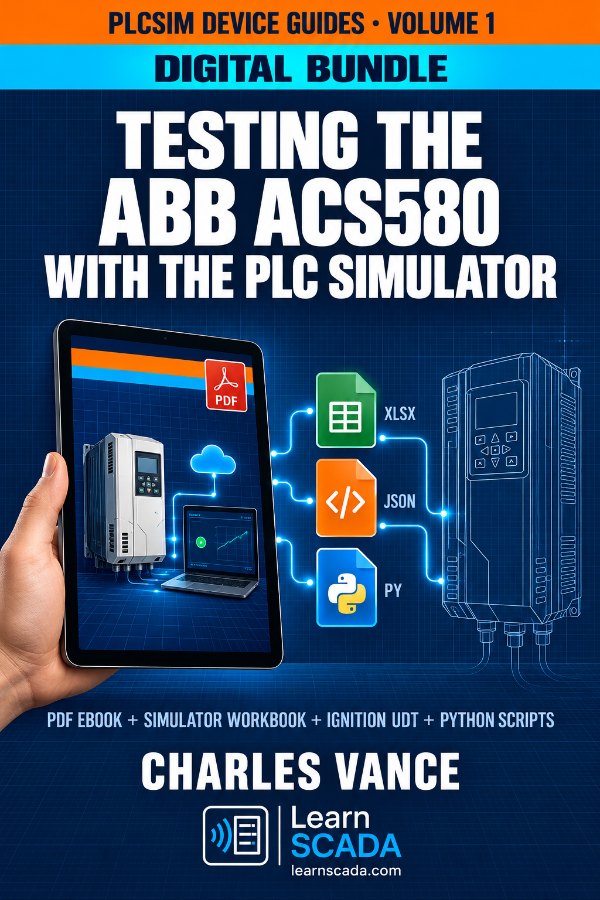 Cover of Testing the ABB ACS580 with the PLC Simulator: Digital Bundle